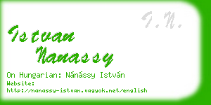 istvan nanassy business card