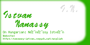 istvan nanassy business card